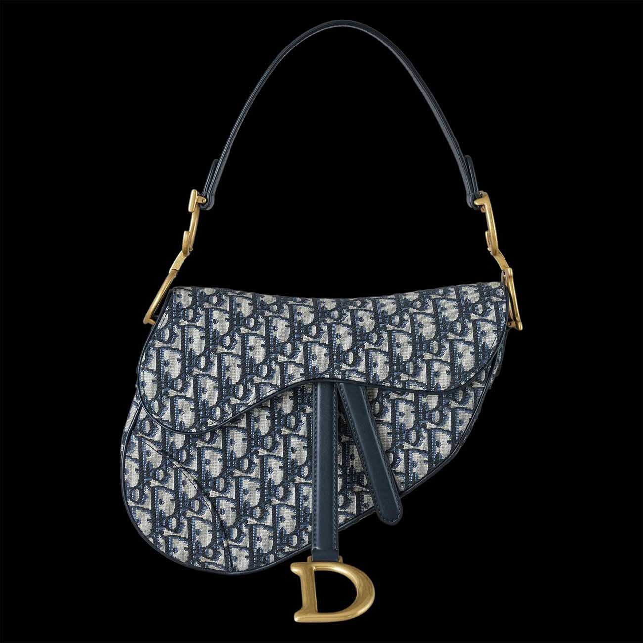 CHRISTIAN DIOR(USED)크리스찬디올 오블리크 새들백 미듐